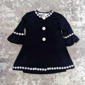 Navy and White Dress with Jacket